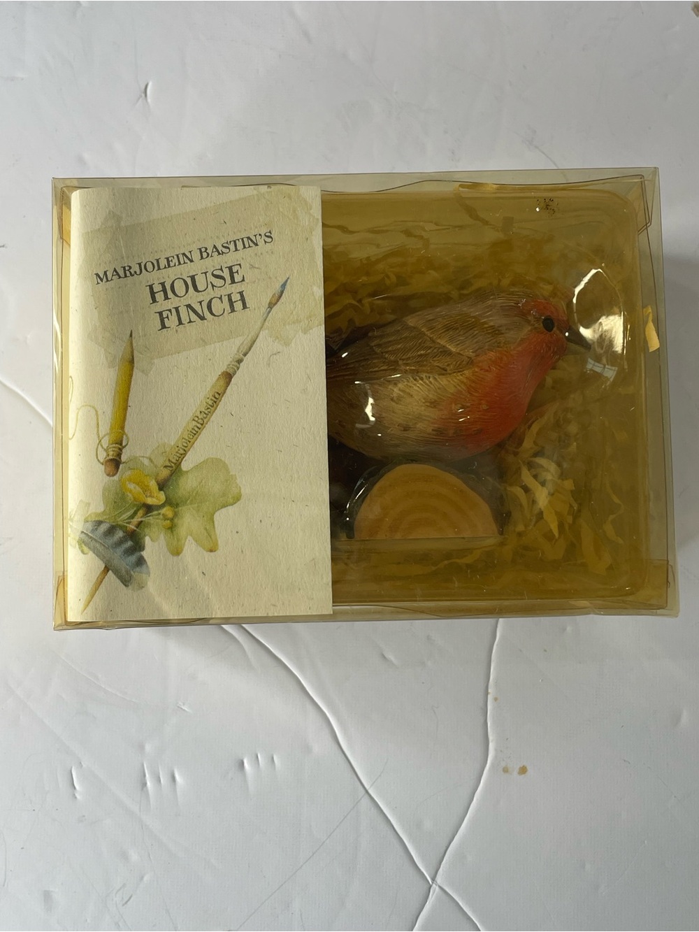 Marjolein Bastin Natures House Finch Birds  My Window Hallmark Figurine NEW NOS